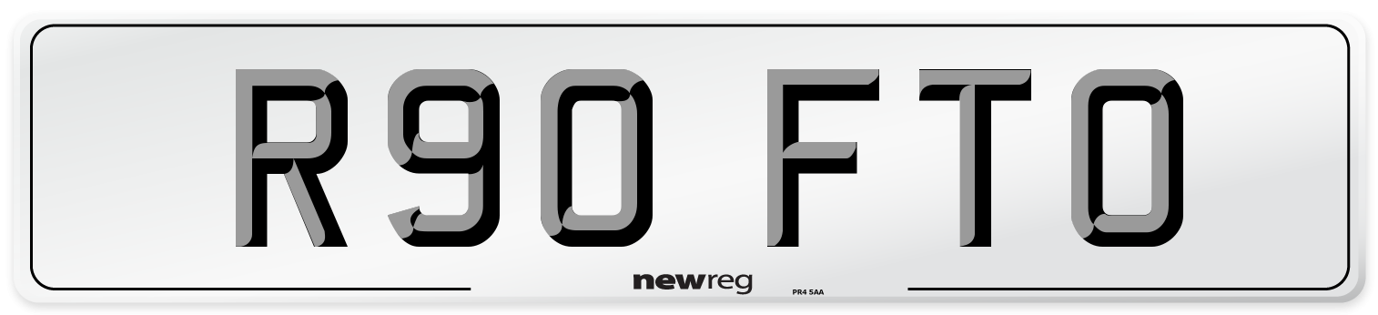 R90 FTO Number Plate from New Reg